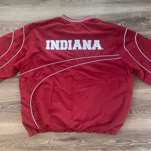 Men's Red Indiana University Sports Pullover Windbreaker Jacket Size XXL - Picture 6 of 11